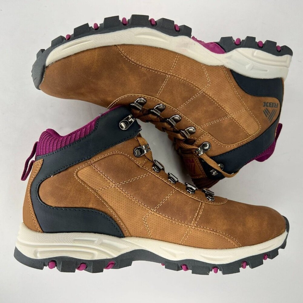 RBX Womens EF9037 Turbo Brown Black Synthetic Lace Up Size 10 Hiking Boots - Picture 6 of 9